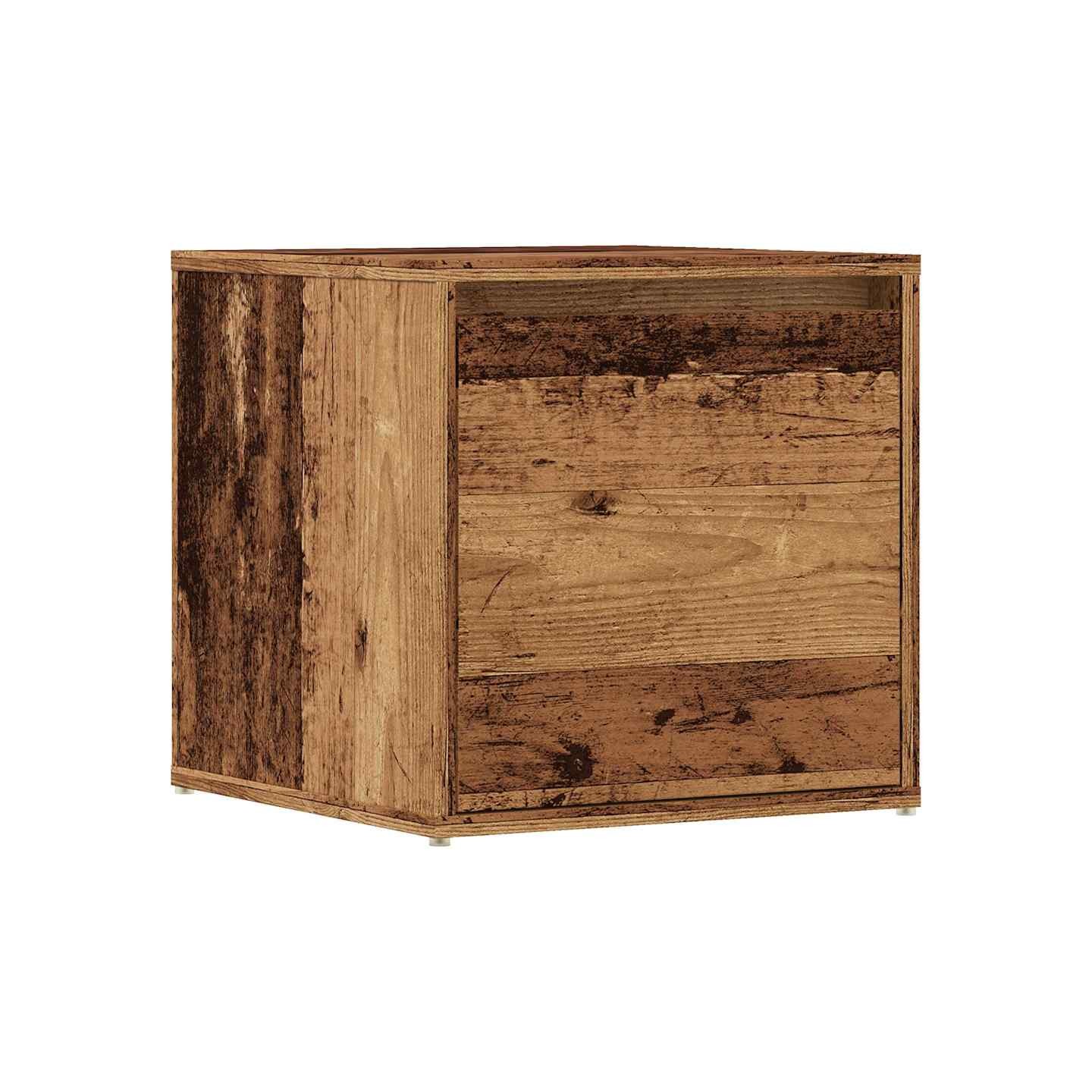 Tiroir boîte vieux bois 40,5x40x40 cm bois d'ingénierie