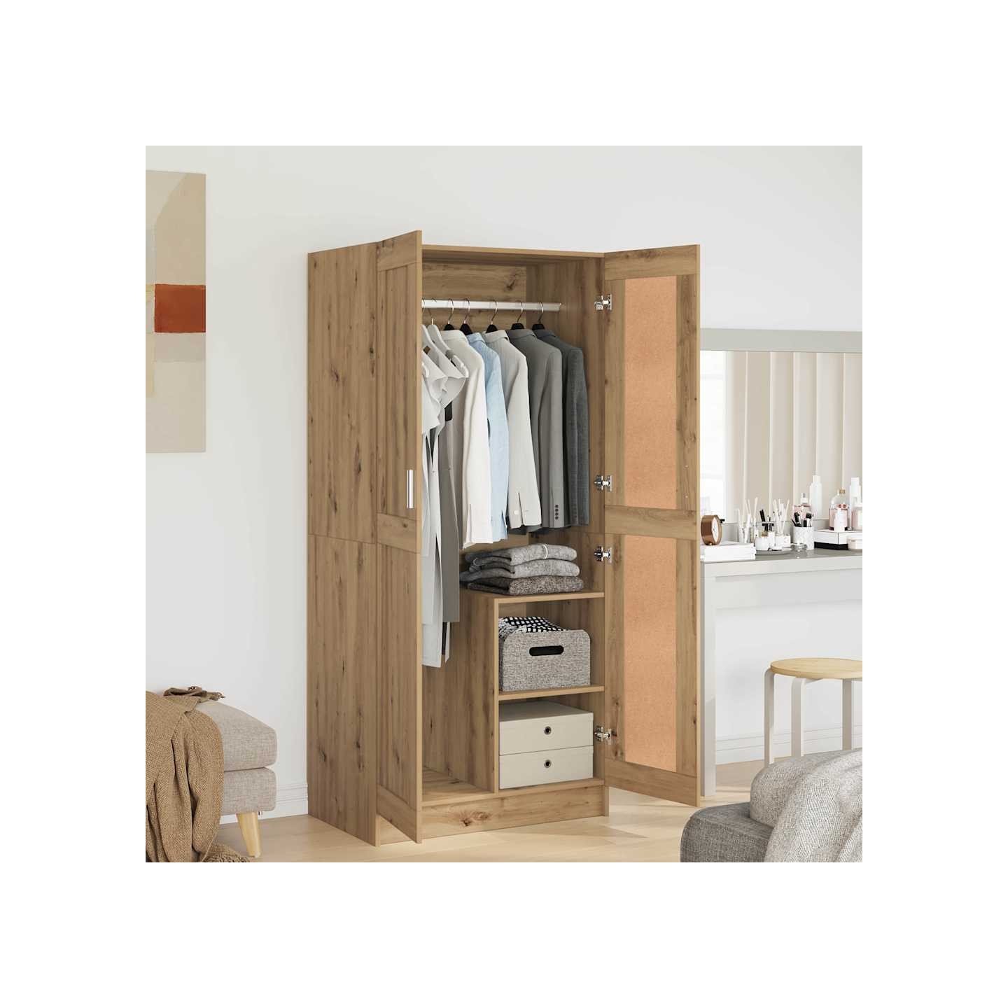 Armoire Chêne artisan 82,5 x 51,5 x 180 cm Bois d'ingénierie