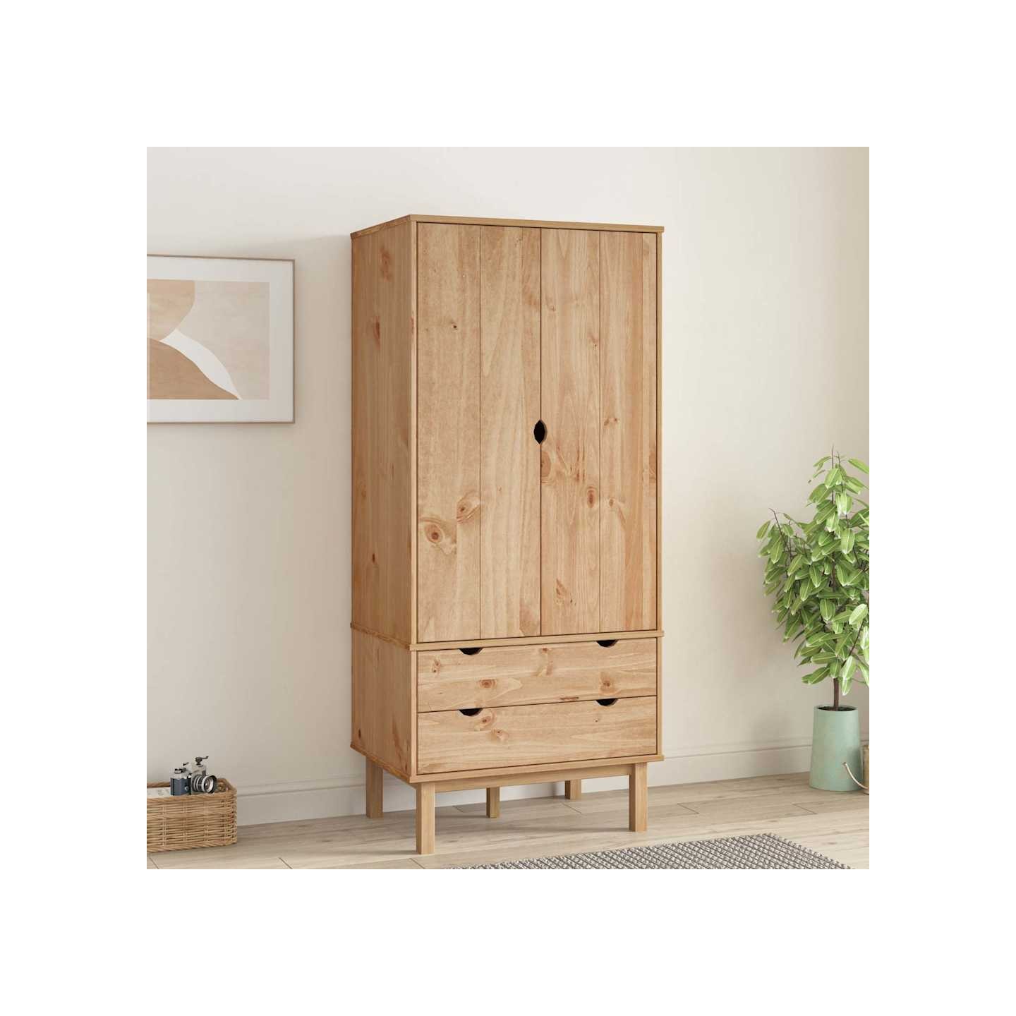 Garde-robe OTTA 76,5x53x172 cm Bois massif de pin