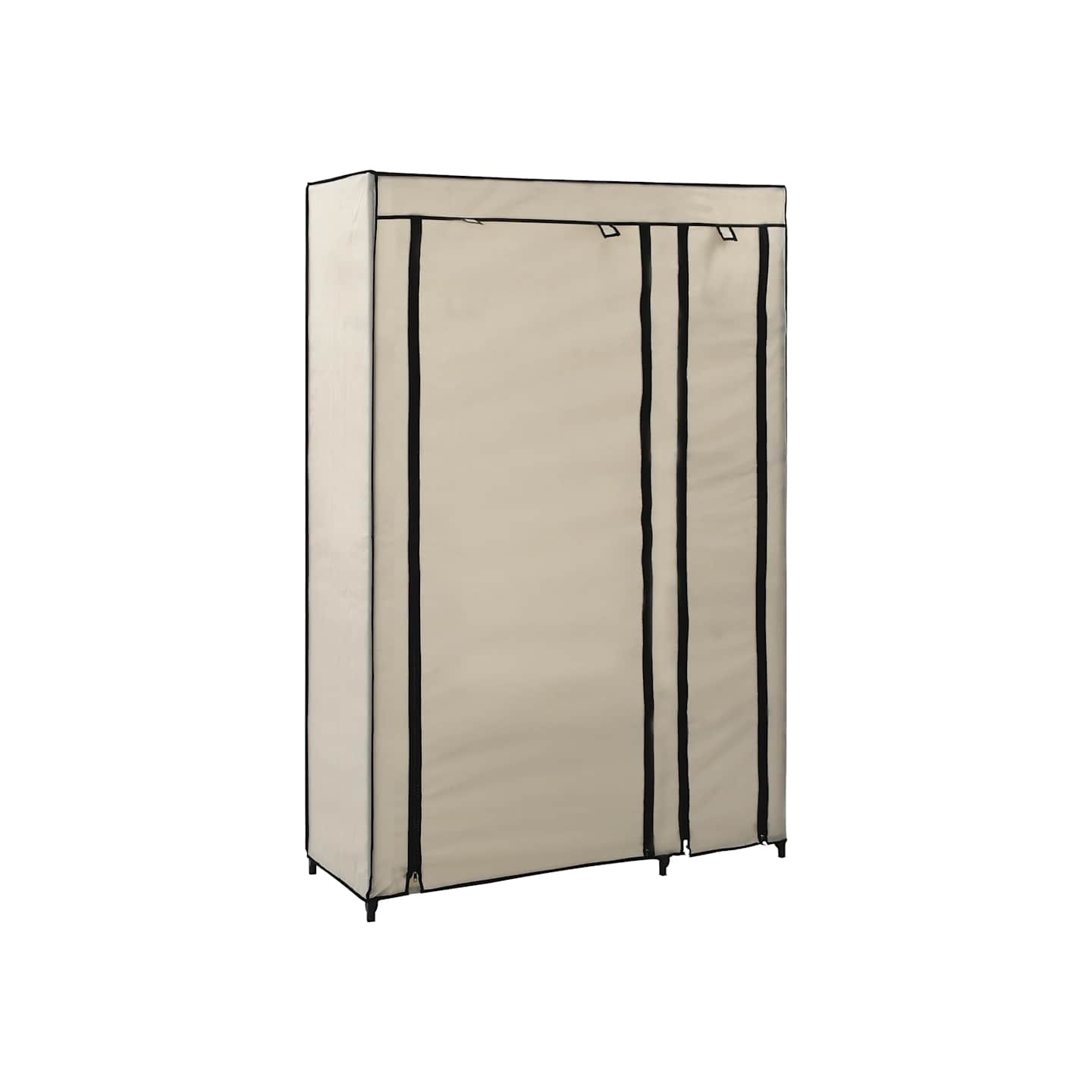 Garde-robe pliable Crème 110x45x175 cm Tissu