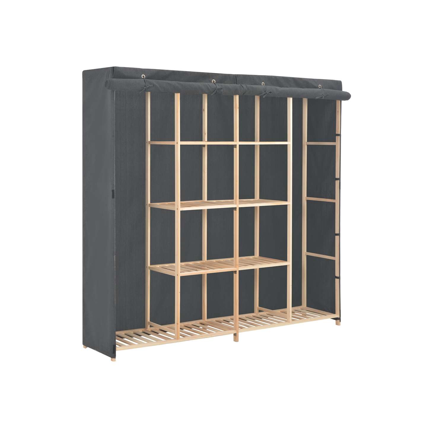 Garde-robe Gris 173x40x170 cm Tissu
