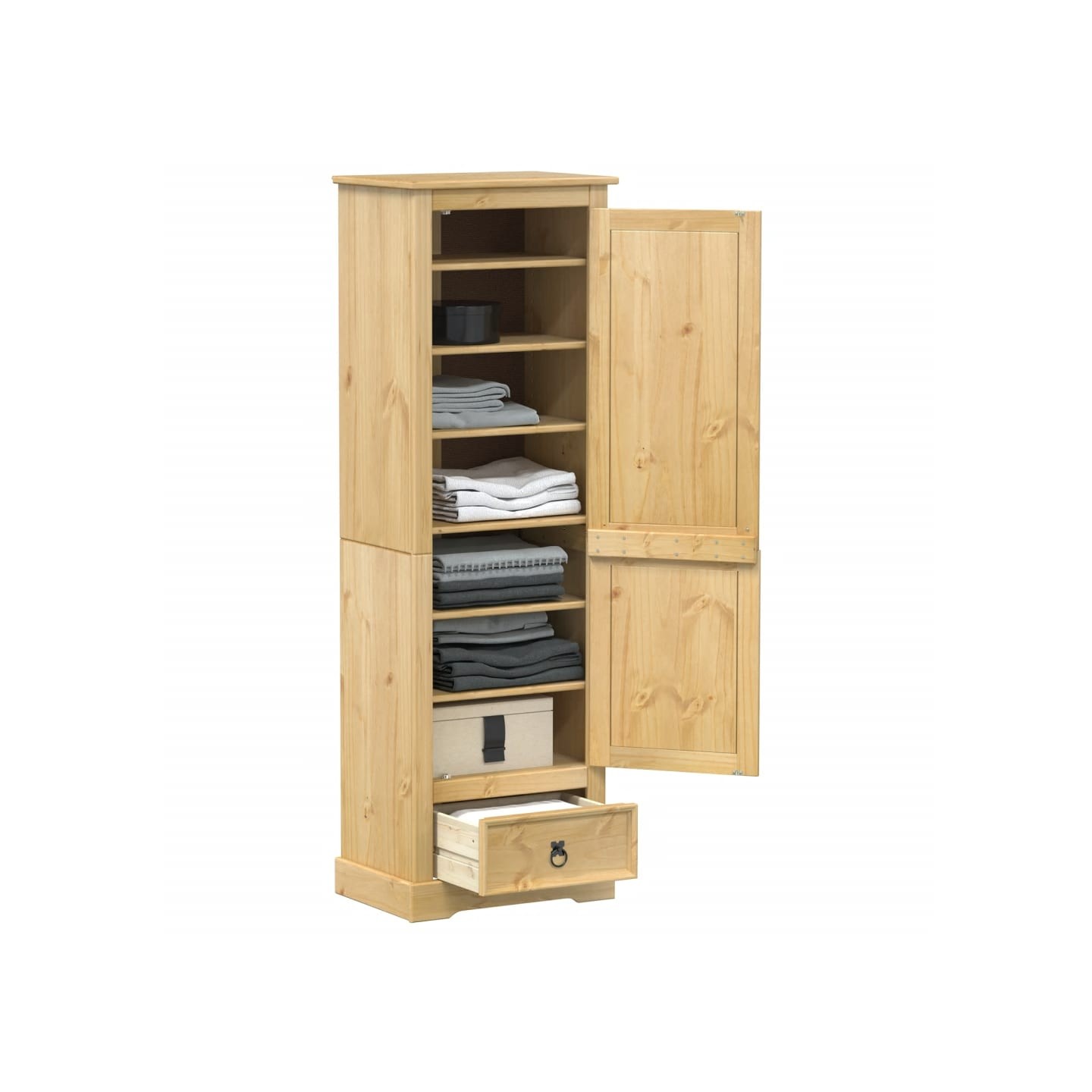 Garde-robe Corona 55x38x170 cm bois de pin massif