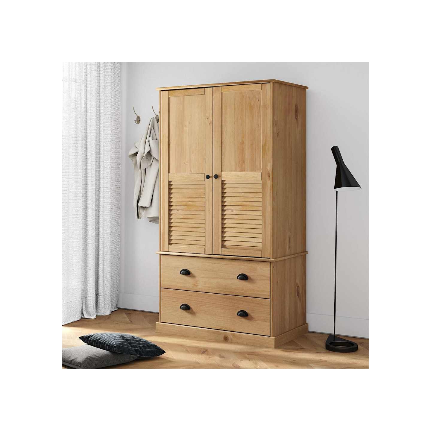 Garde-robe VIGO 90x55x170 cm bois massif de pin