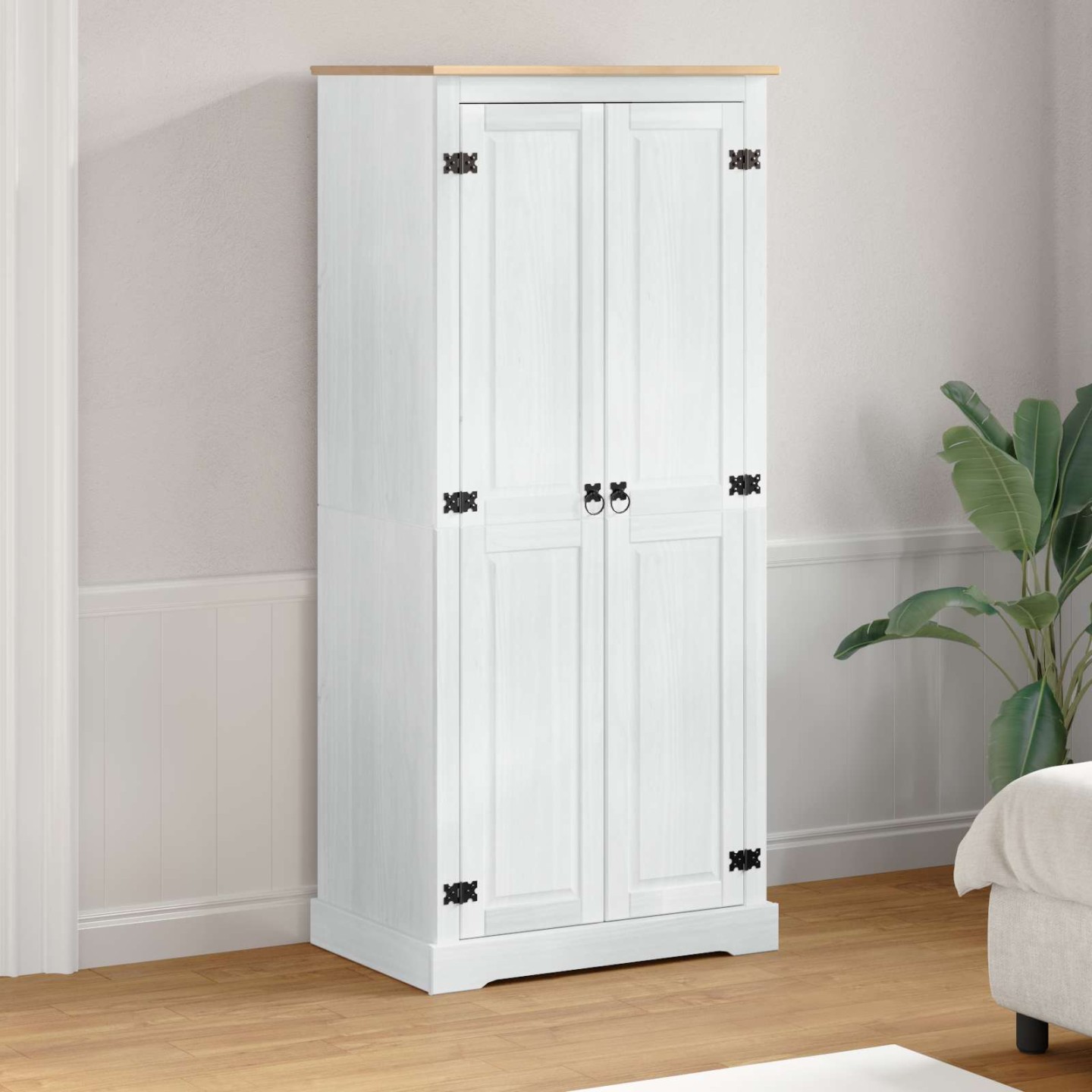 Armoires Blanc 76 x 50 x 170 cm Pin massif