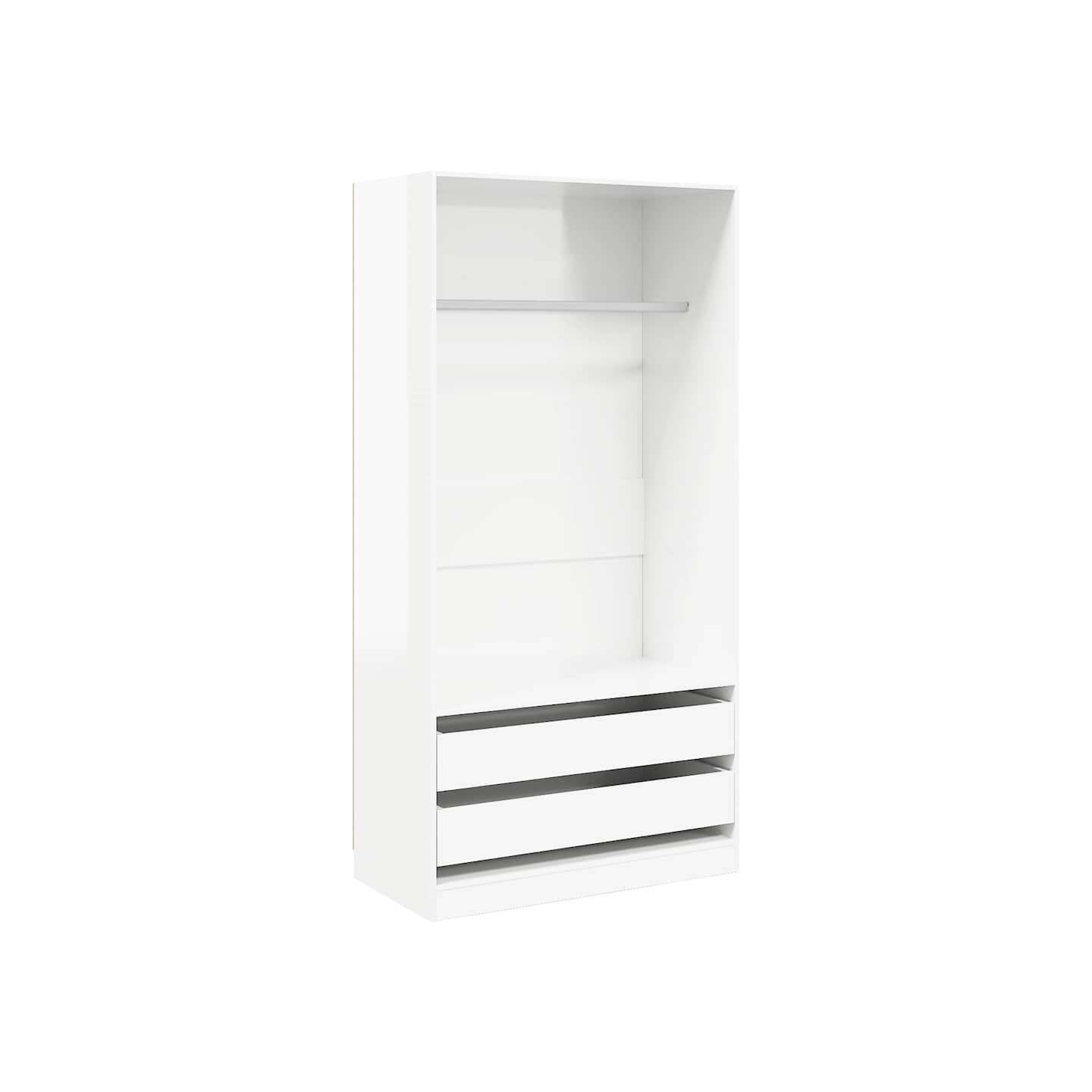 Garde-robe Blanc brillant 100x50x200 cm Bois d'ingénierie