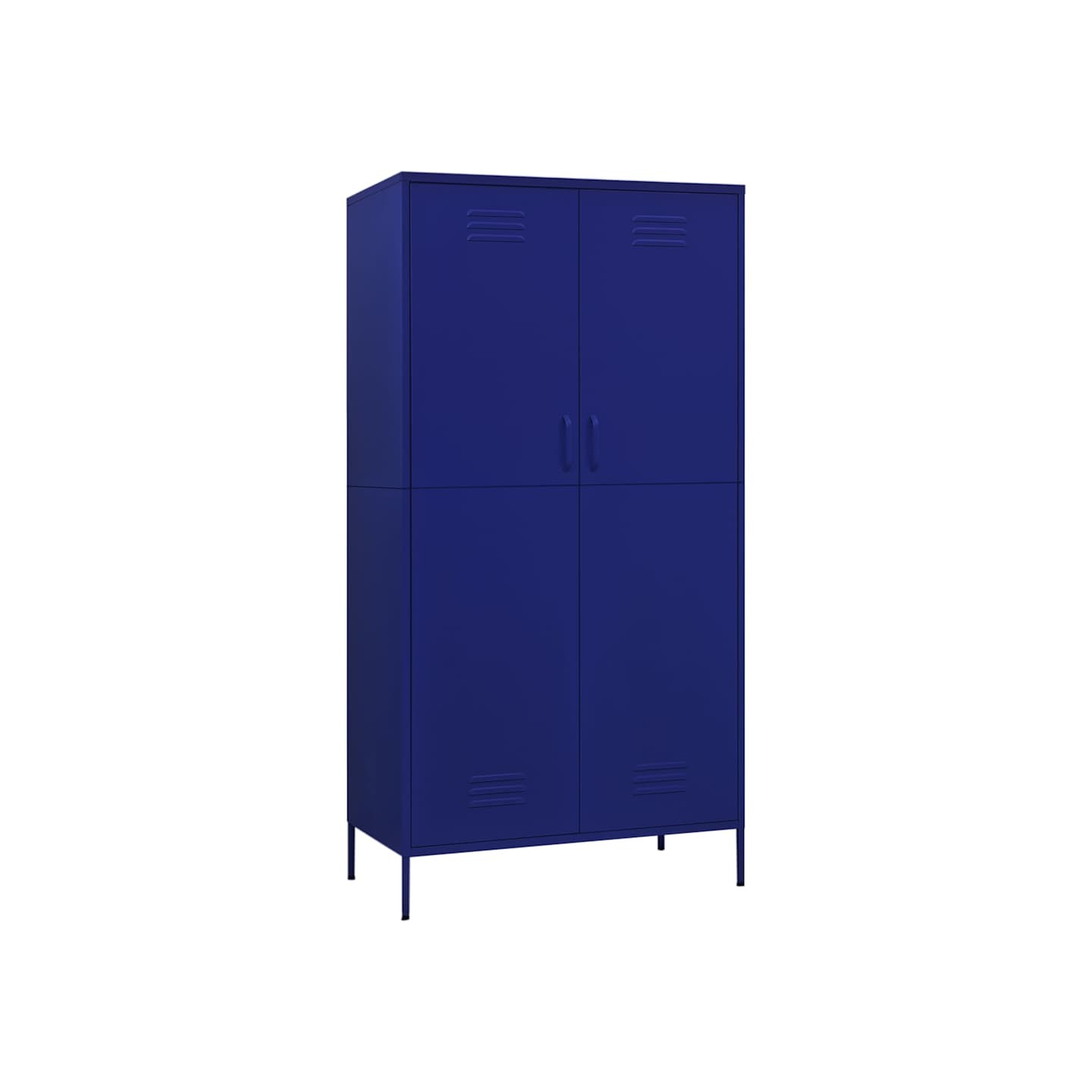 Garde-robe Bleu marine 90x50x180 cm Acier