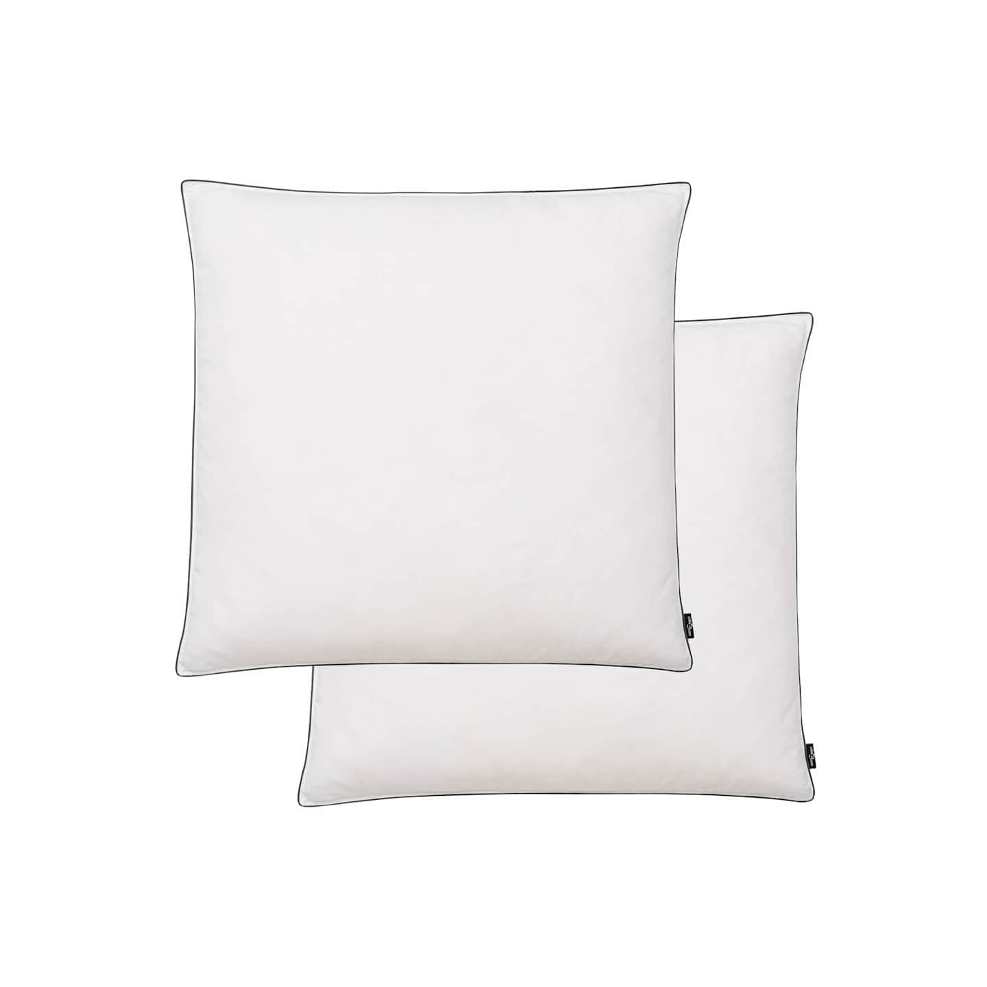 Oreiller lot de 2 Remplissage de duvet 80 x 80 cm Blanc