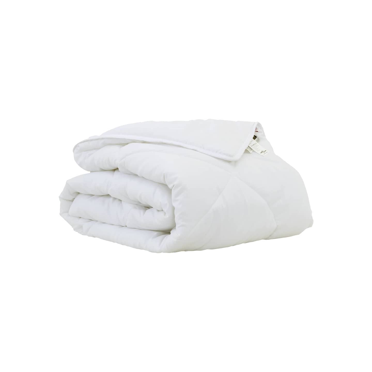 Couette 200 x 135 x 4 cm Non Polyester Blanc Respirant
