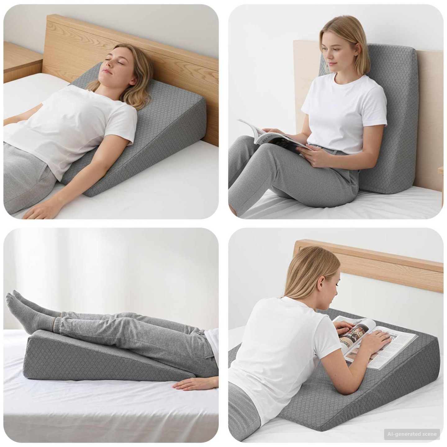 Coussin en coin 69 x 64 x 19 cm Moyen Mousse à mémoire de forme