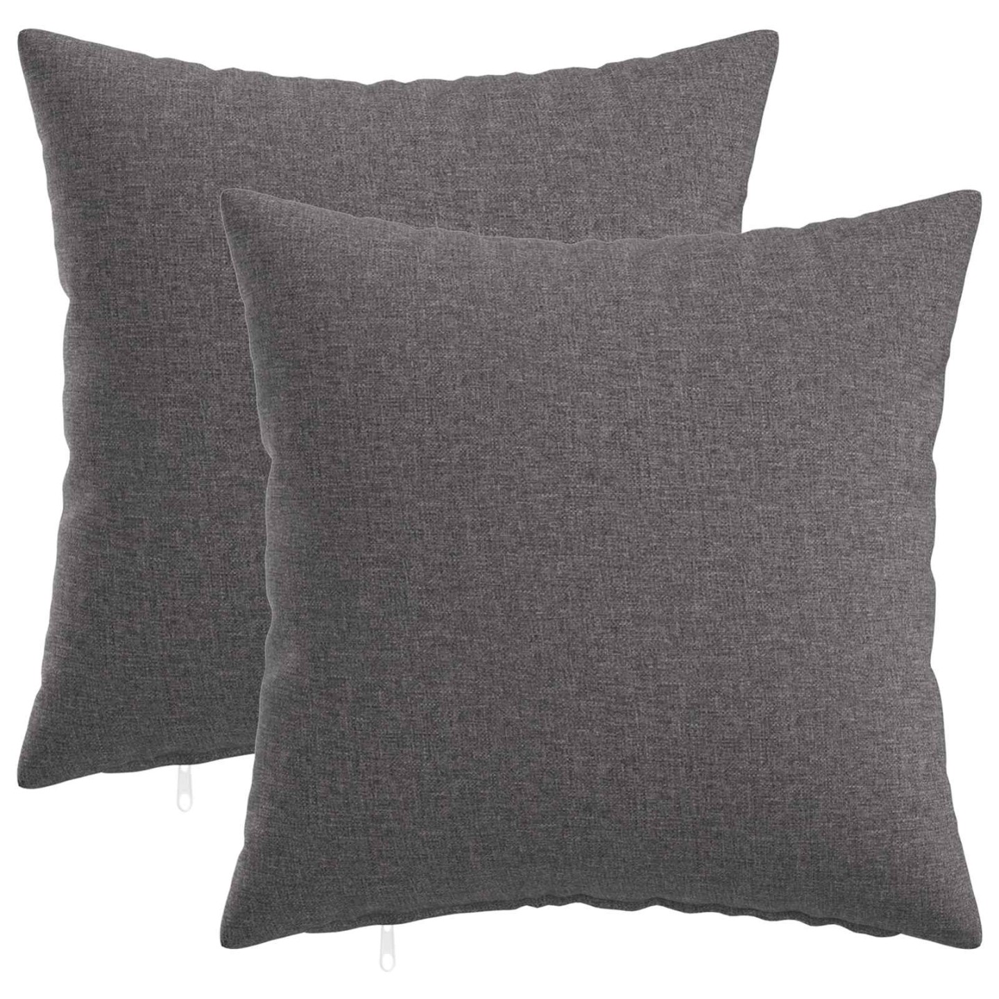 Housse de coussin 2 pc HEERLEN Gris clair 40 x 40 cm Tissu