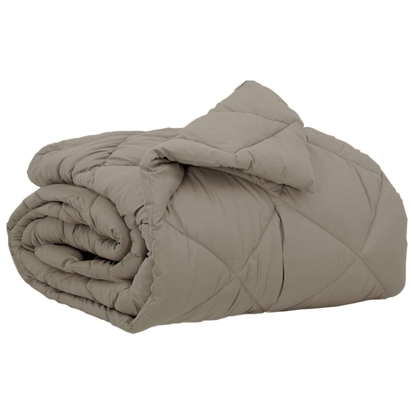 Duvet complet toute l'année Gris clair 135 x 200 cm Microfiber