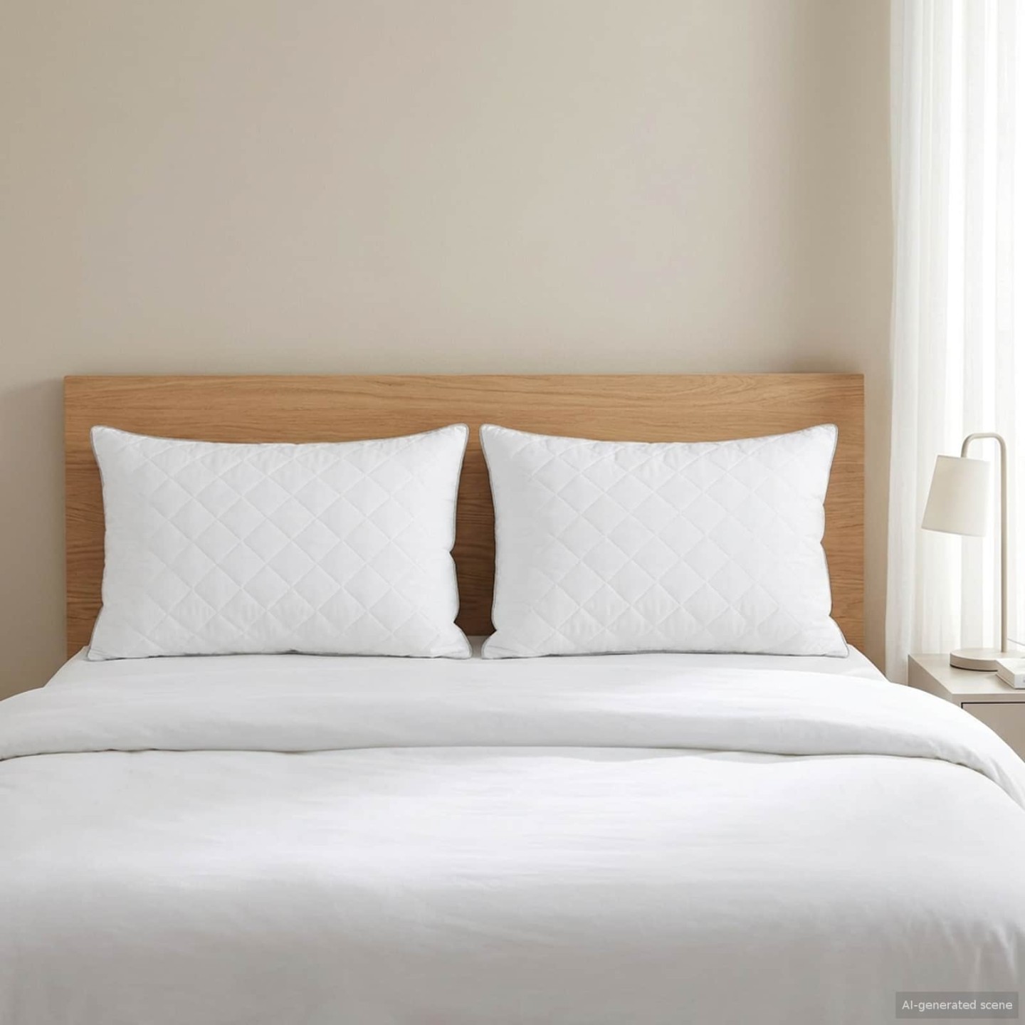 Oreiller FULDA 2 pc 40 x 80 cm 100% duvet d'oie et plumes Blanc