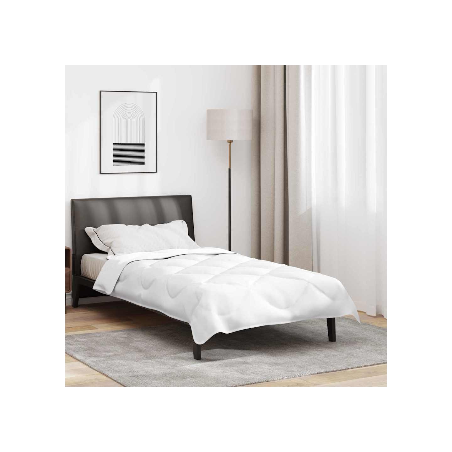 Duvet d'hiver 200 x 155 x 5 cm Hiver Polyester Blanc Respirant