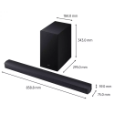 Barre de son Samsung HW-B460F 2.1 caisson sans fil | Nimestore