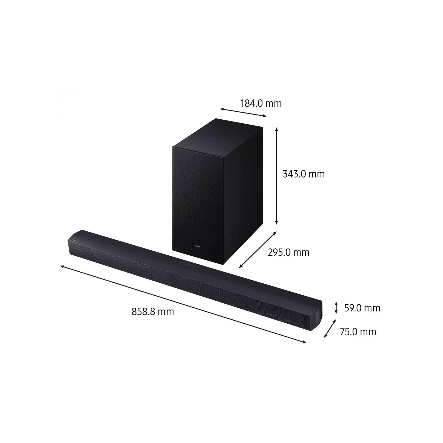 Barre de son Samsung HW-B460F 2.1 caisson sans fil | Nimestore
