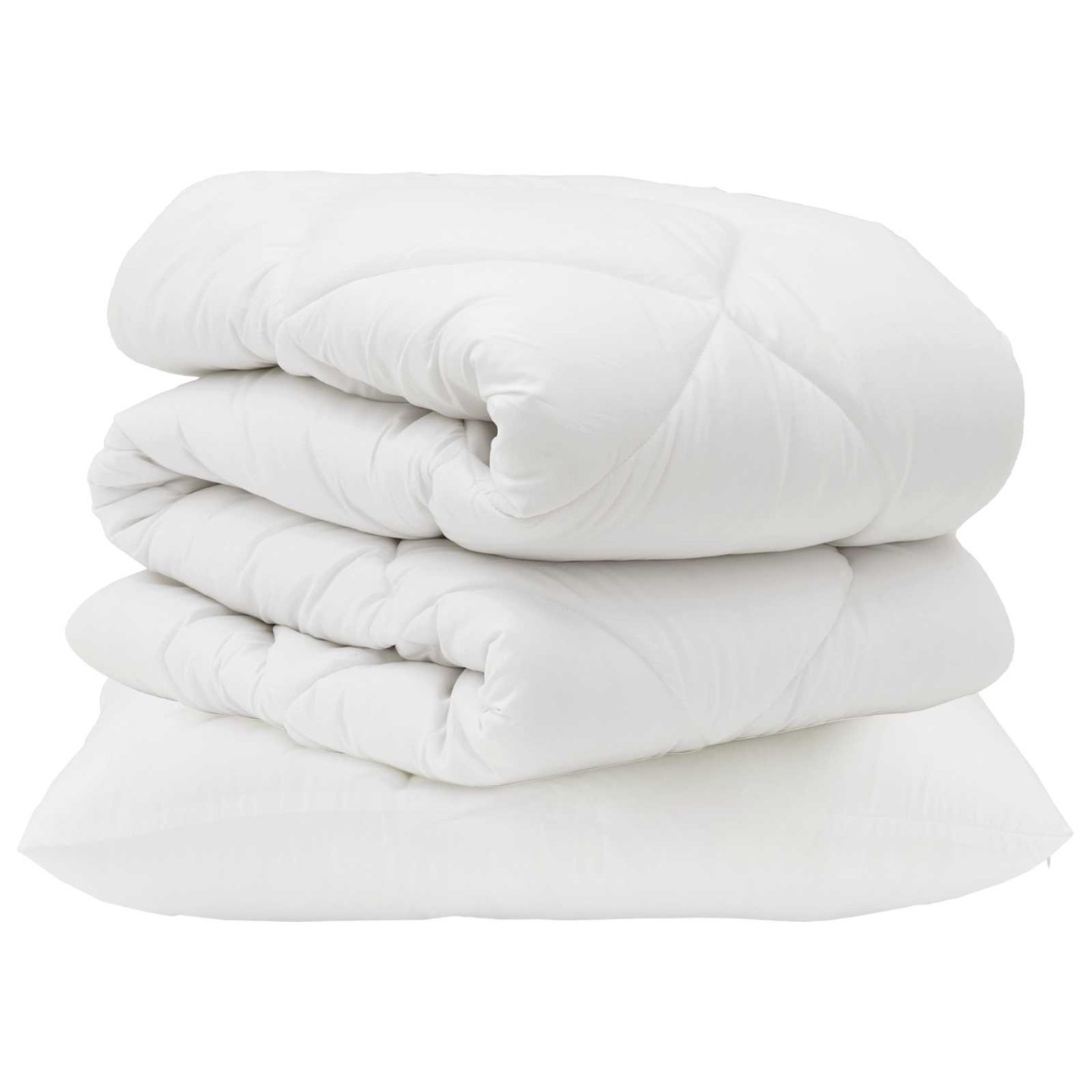 Ensemble de Duvet avec oreiller 2 pièces Blanc Microfibre