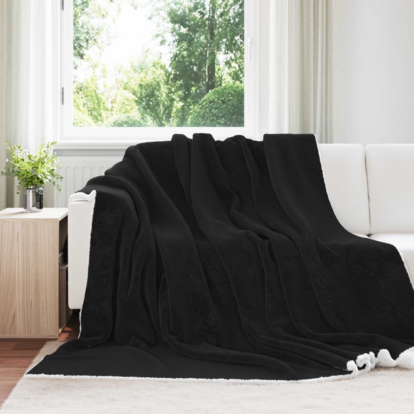 Plaid Noir 240 x 220 cm 2,67 kg Polaire