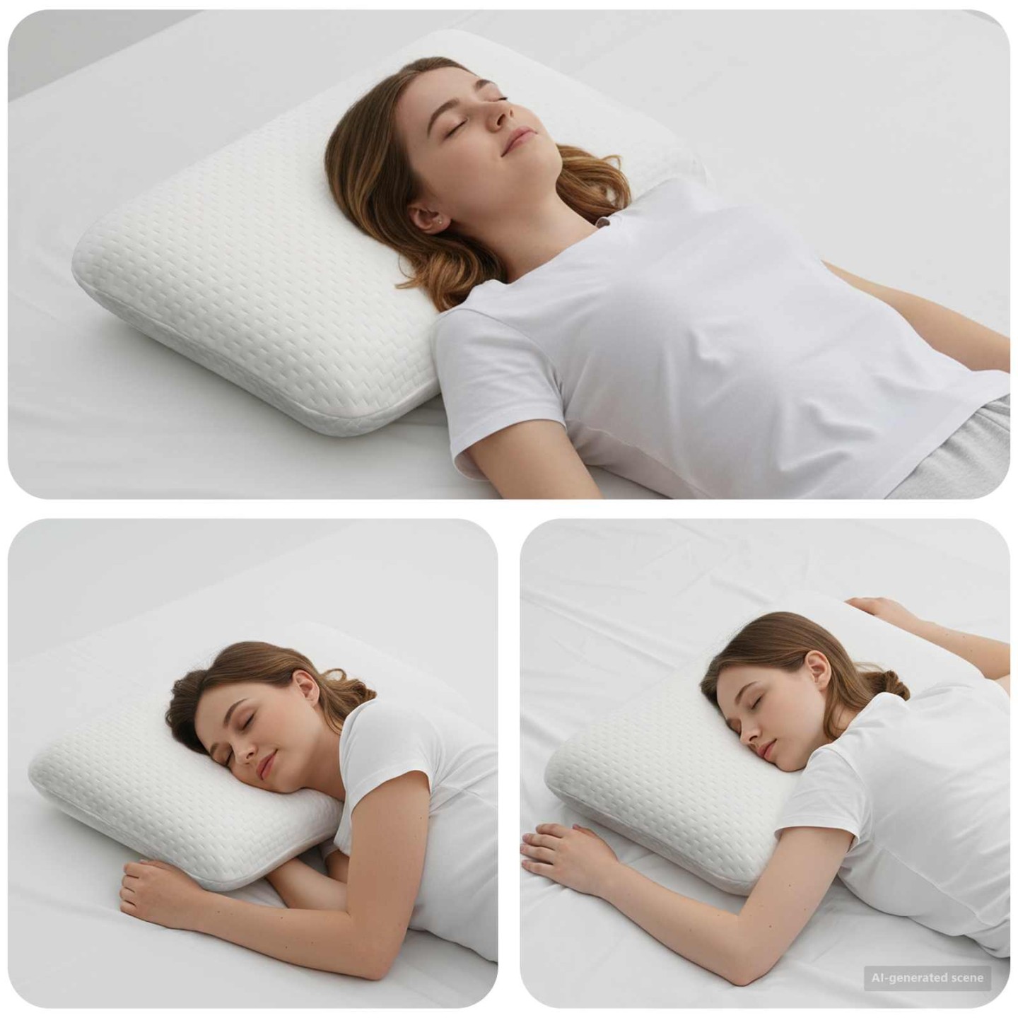 Coussin de sommeil 60 x 40 x 13 cm Mousse à mémoire de forme