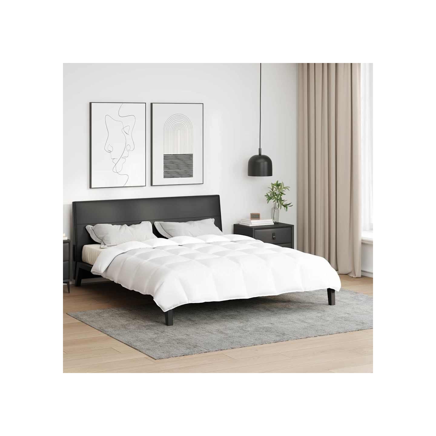 Couette 240 x 220 cm Printemps, Automne Bas Blanc Respirant
