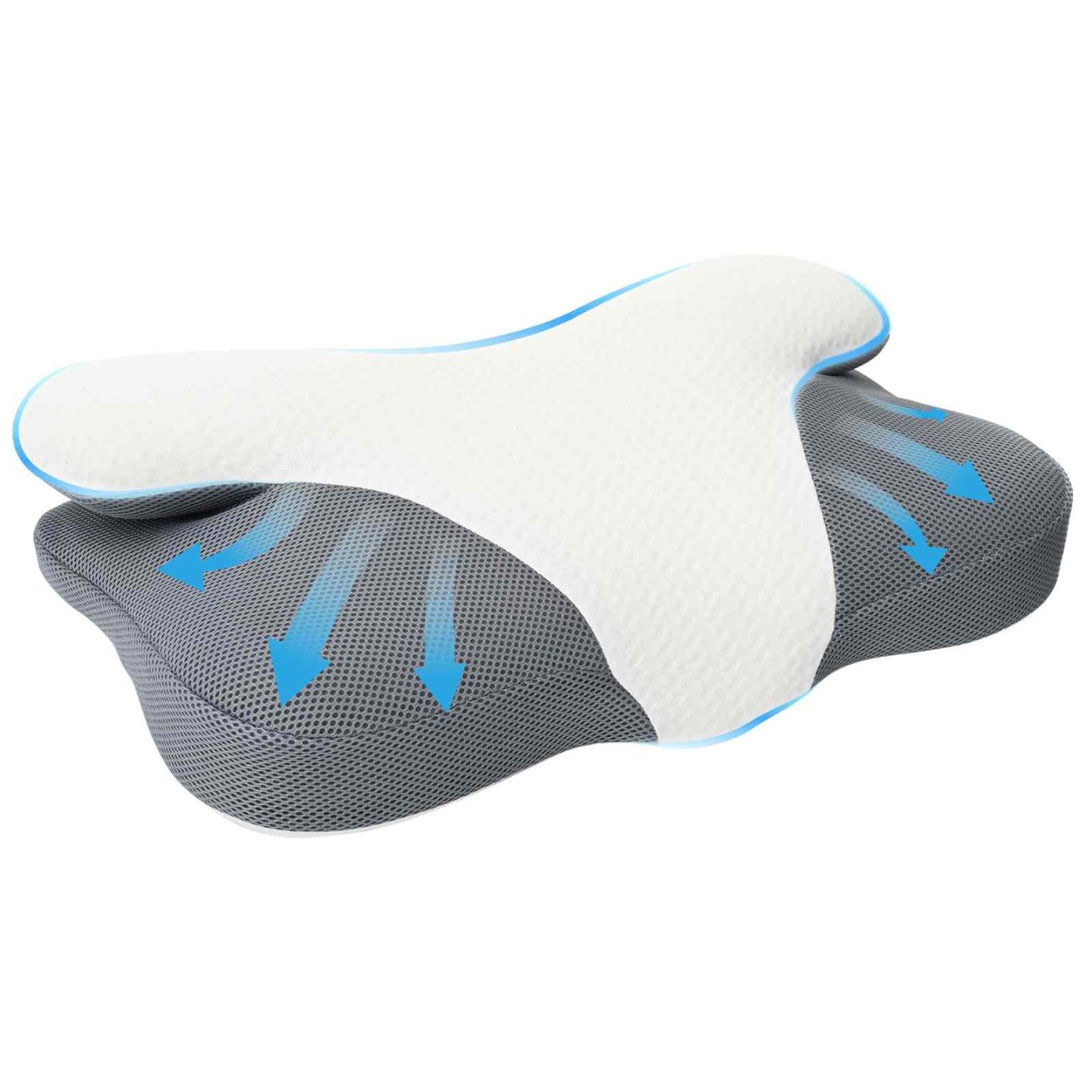 Coussin cervical Blanc Mousse à mémoire de forme