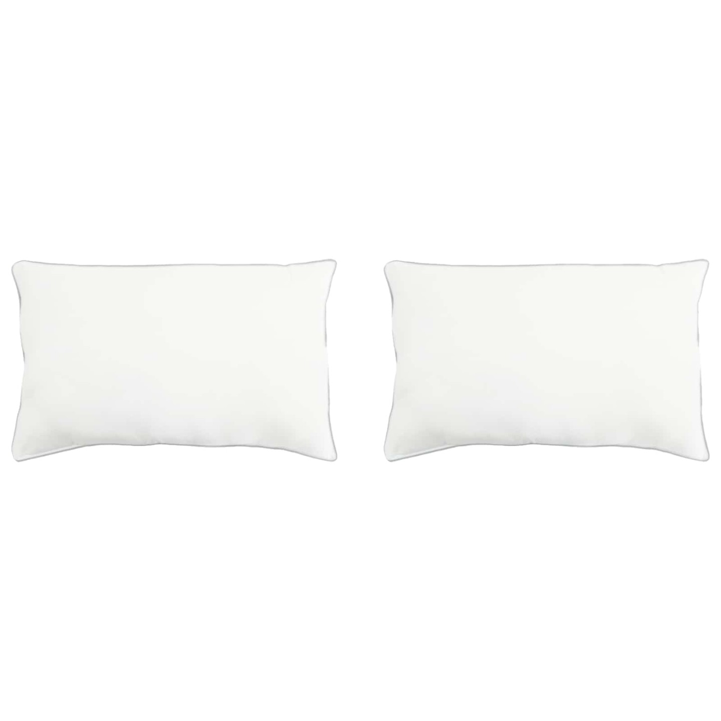 Oreiller 2 pc 40 x 80 cm Fibre de bambou Blanc