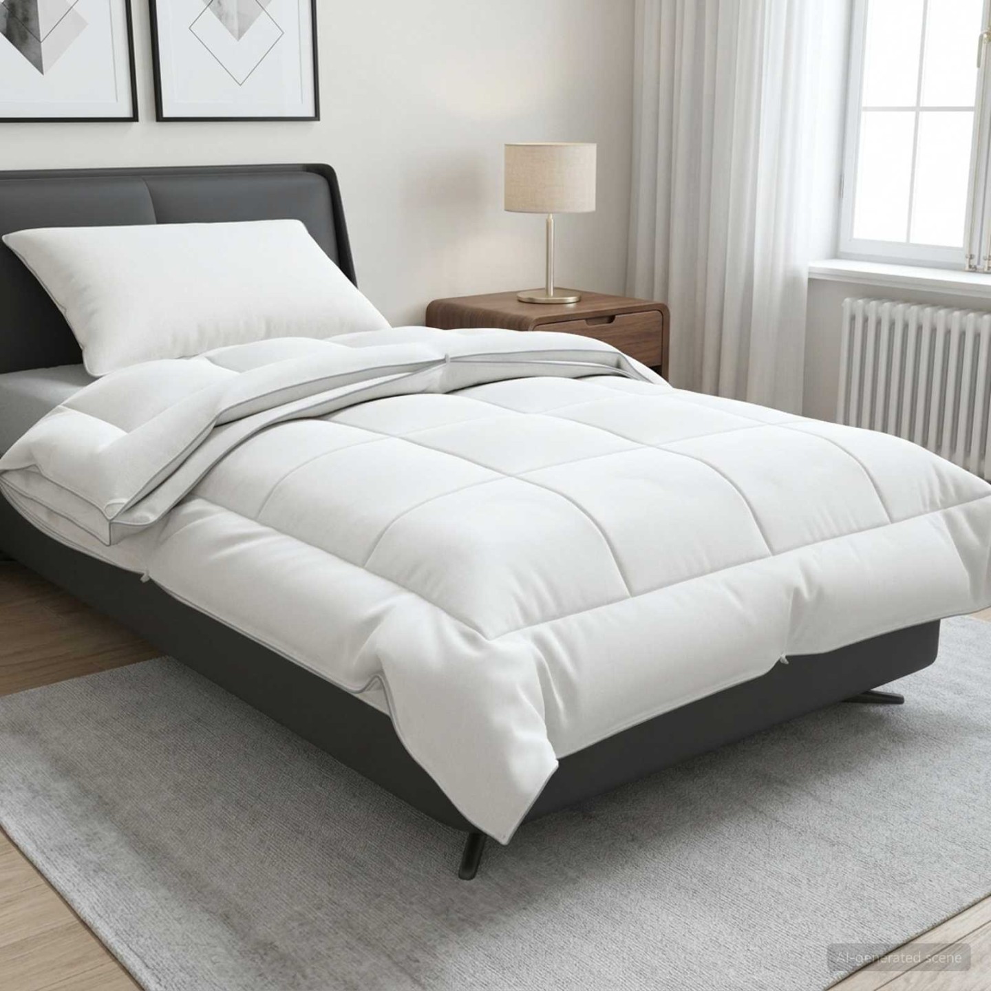 Couette TRIER 137x200cm 4 saisons 140+220GSM Blanc