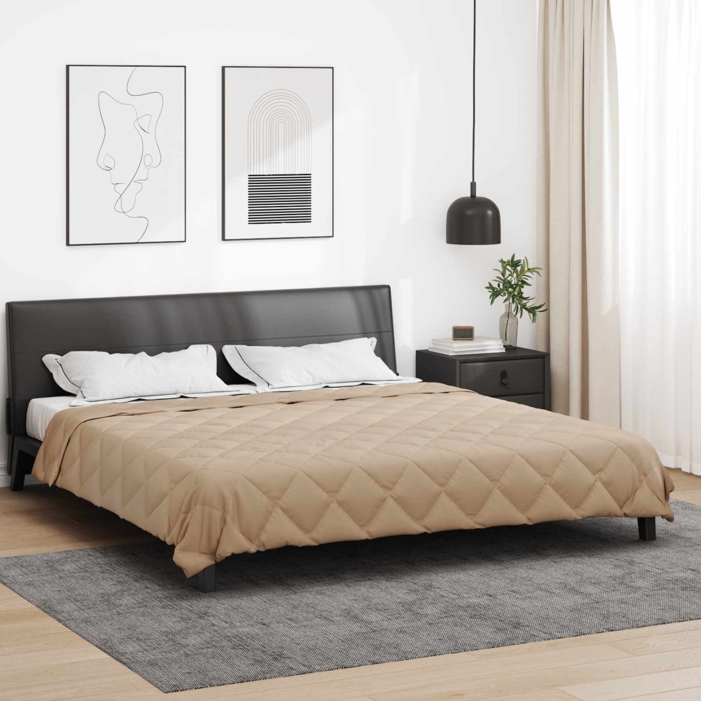 Duvet complet toute l'année 220 x 240 cm 300 gsm Taupe
