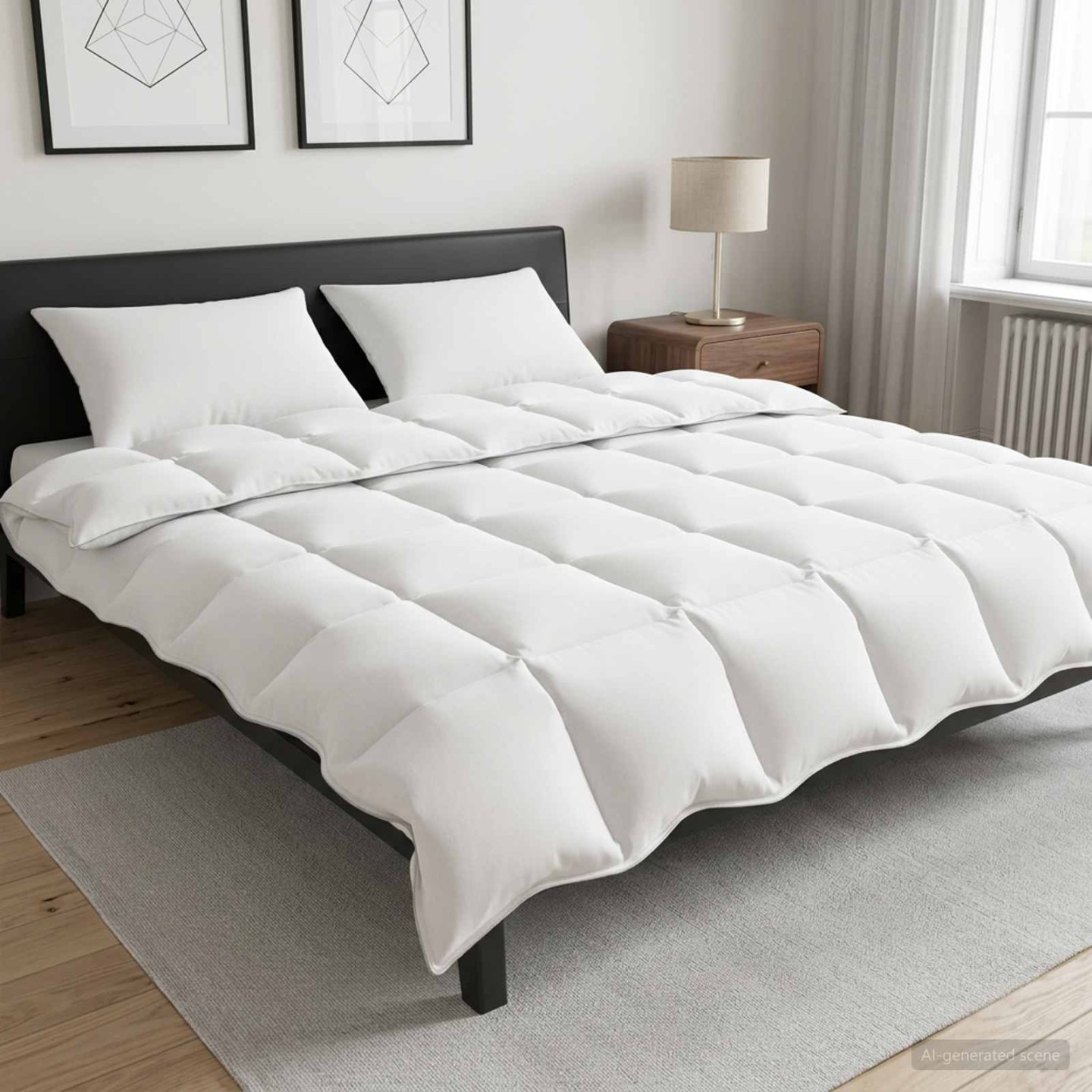 Ensemble de couette et oreillers de lit 3 pc 240 x 220 cm Hiver