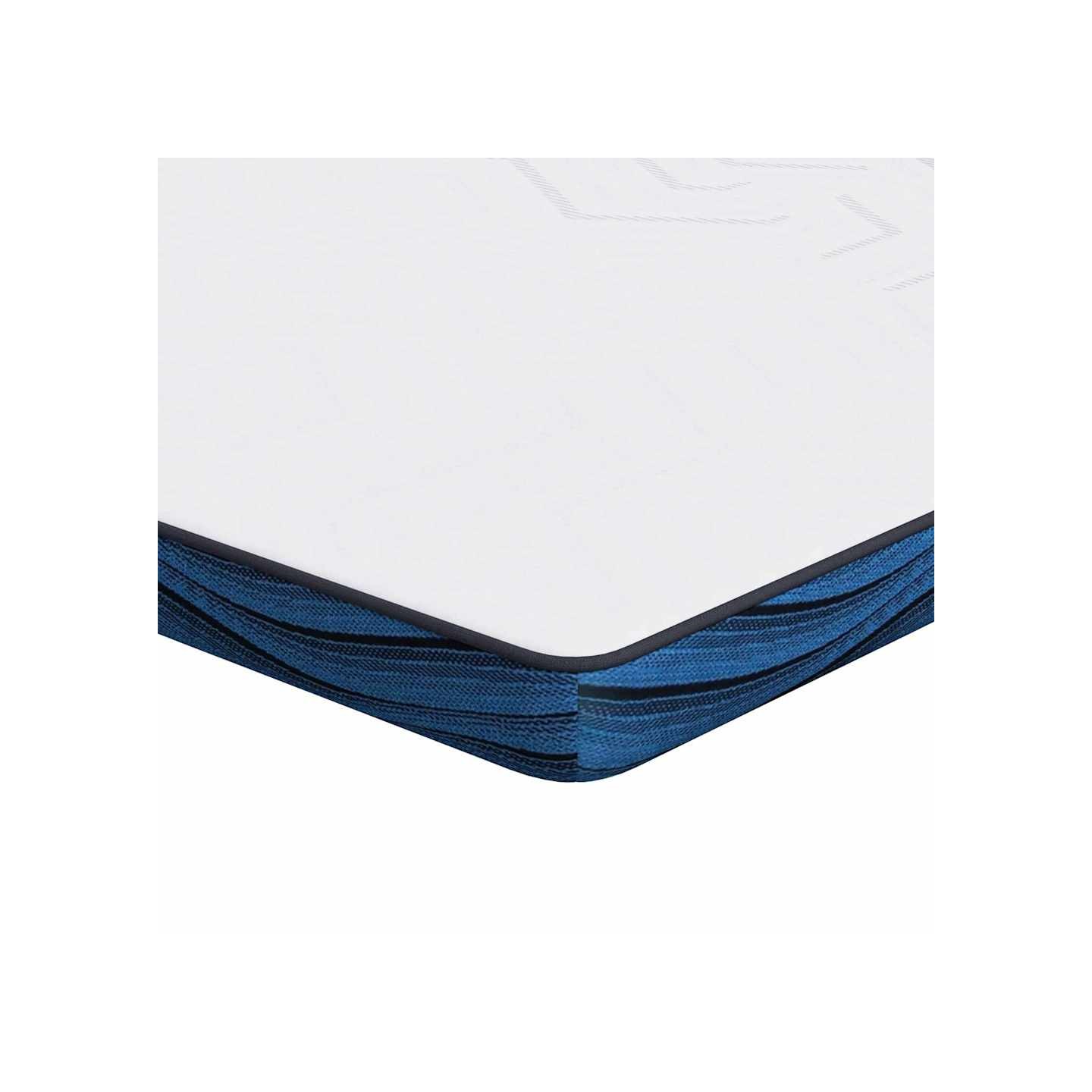 Surmatelas 90 x 200 cm d’épaisseur Tissu jacquard Blanc