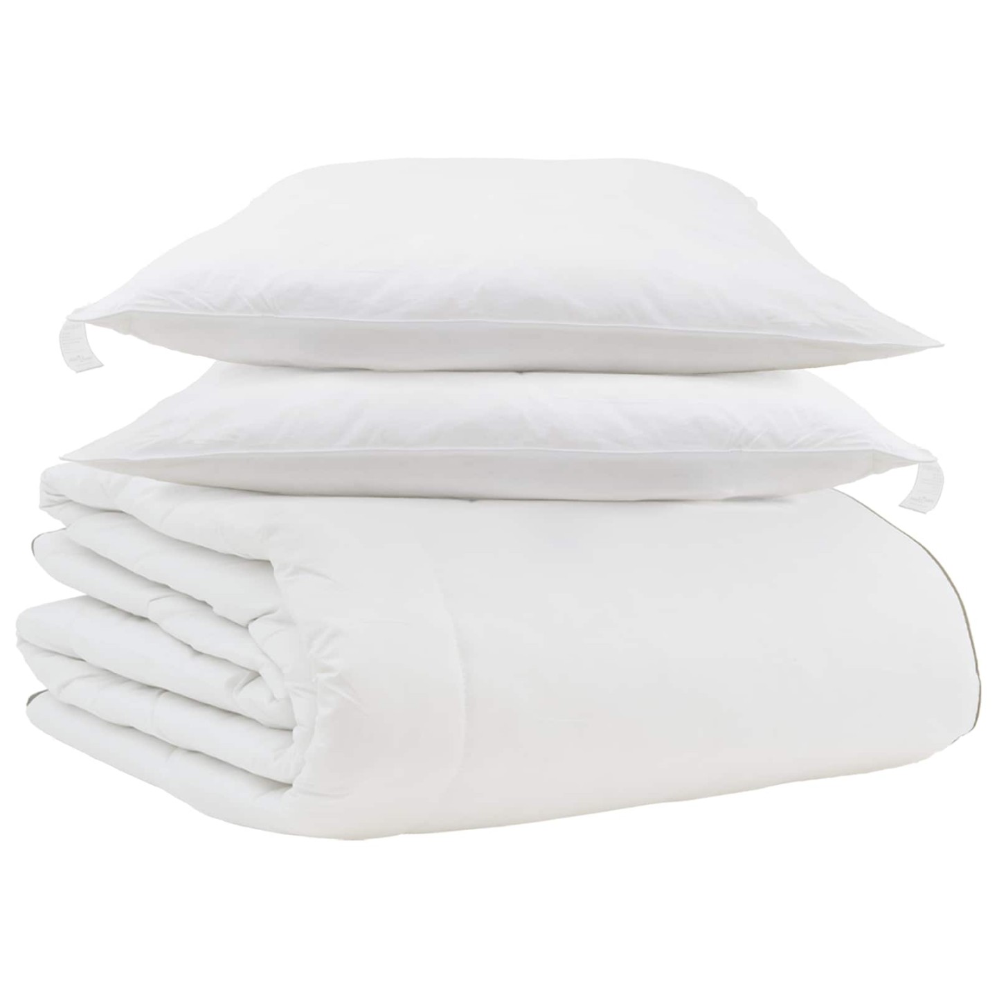 Duvet d'hiver avec oreiller 3 pièces Blanc Down Feather