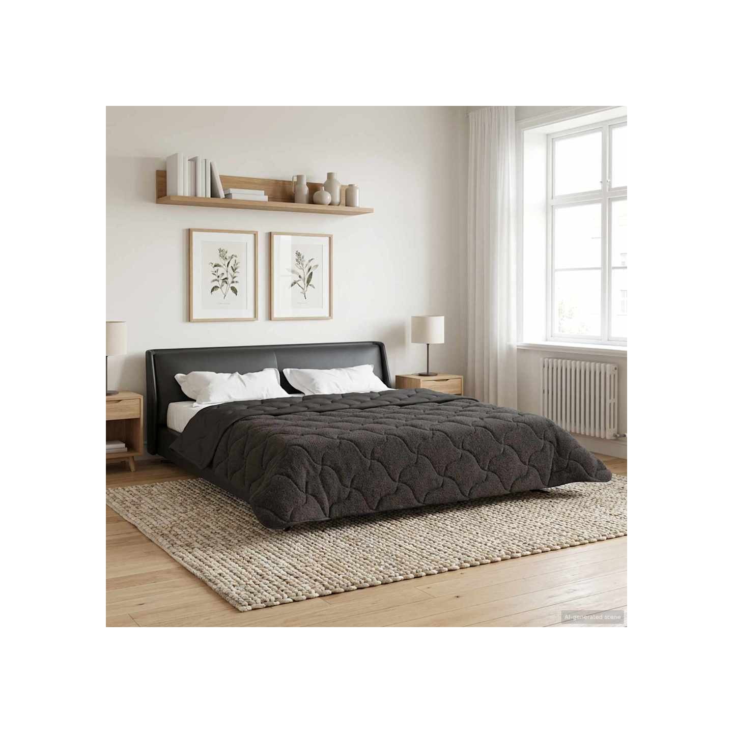 Duvet d'hiver 200 x 200 cm Hiver Anthracite Respirant