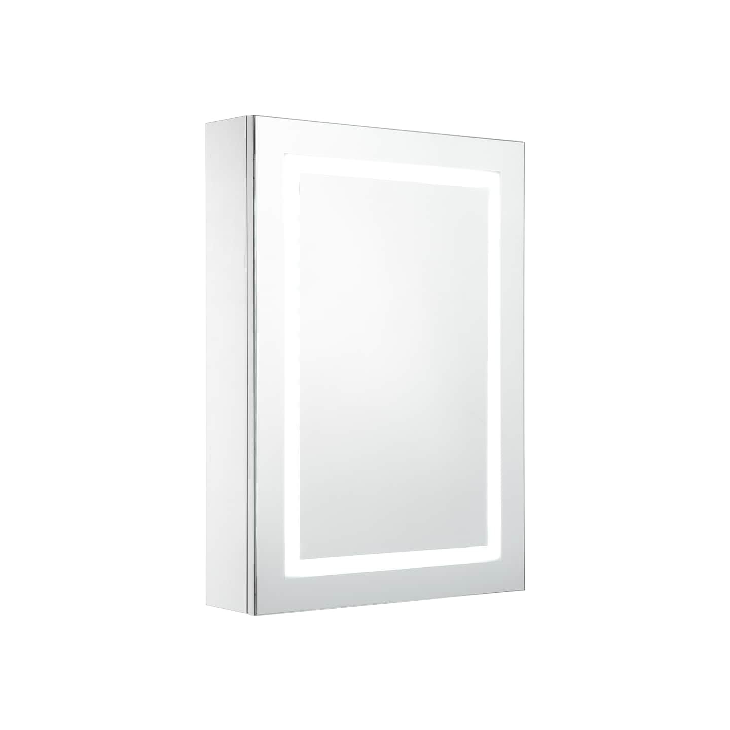 Armoire de salle de bain à miroir LED 50x13x70 cm