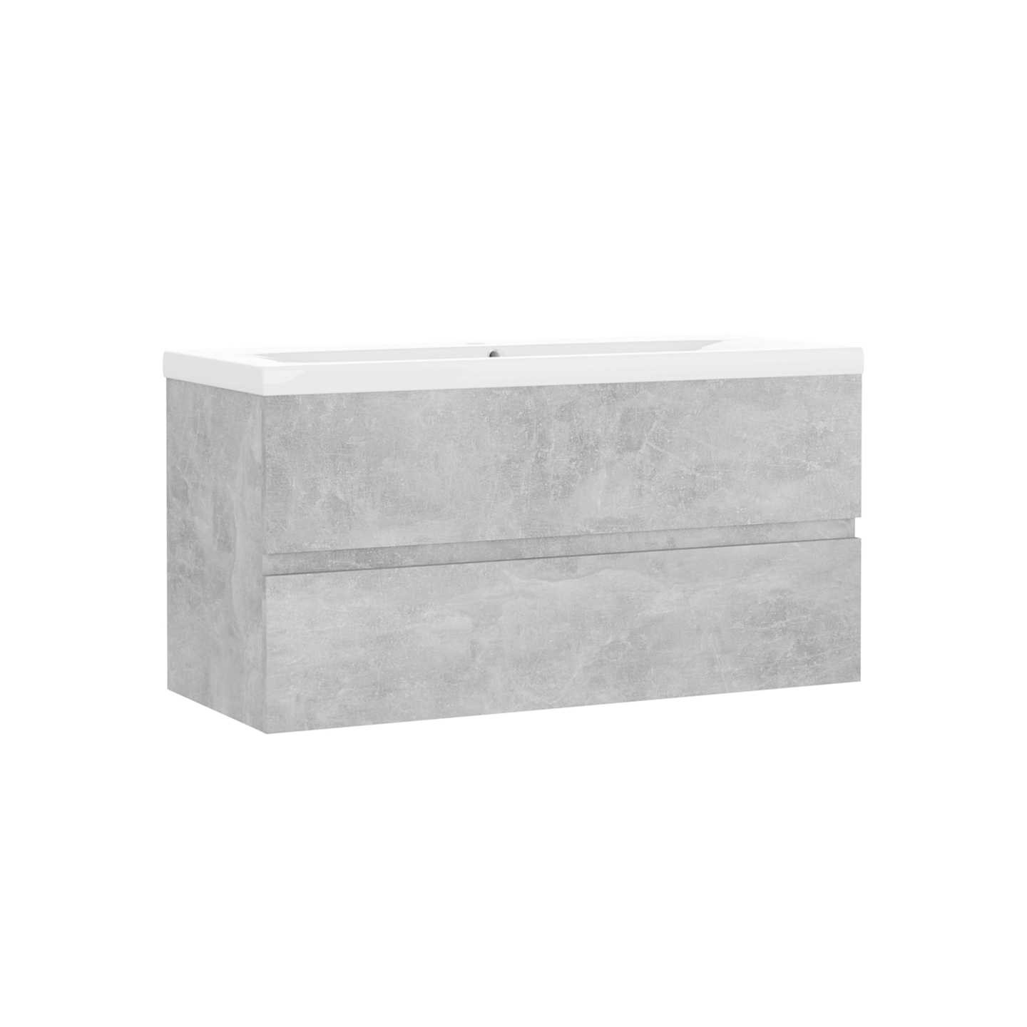 Armoire d'évier et lavabo intégré Gris béton Bois d'ingénierie
