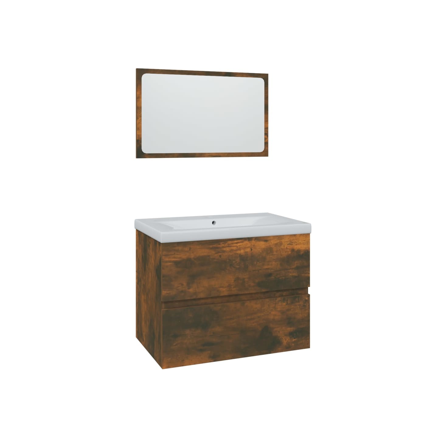 Meubles de salle de bain Chêne fumé Bois d'ingénierie