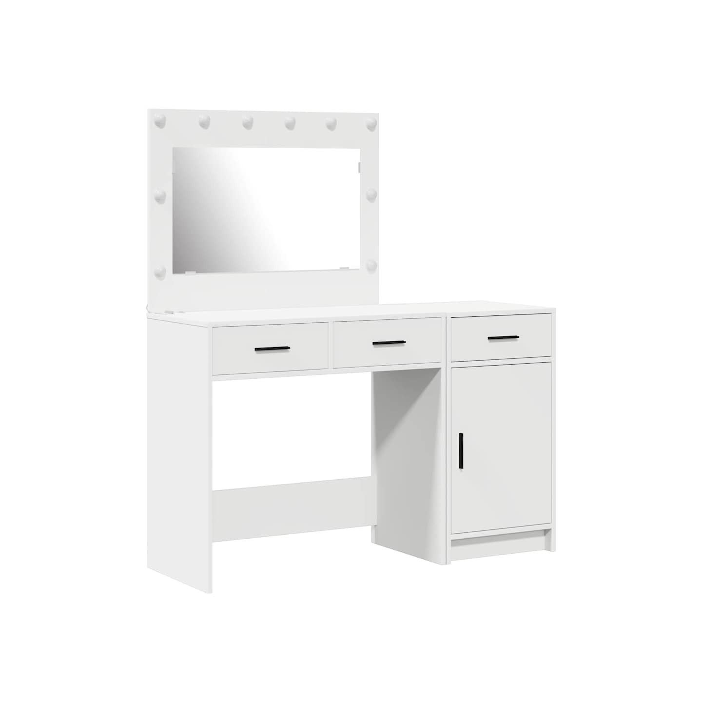 Table de Toilette 2 pc Blanc 40 x 41 x 75 cm Bois d'ingénierie