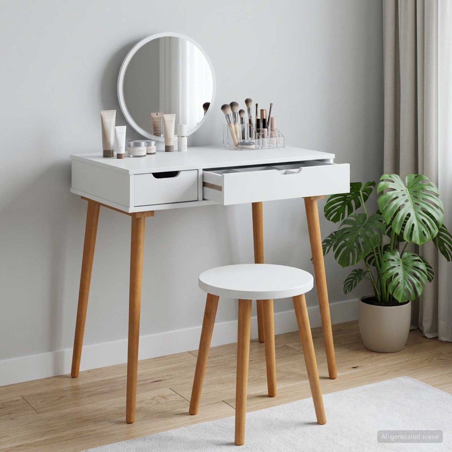 Table de Toilette FAUSKE Blanc 76 x 50 x 78 cm