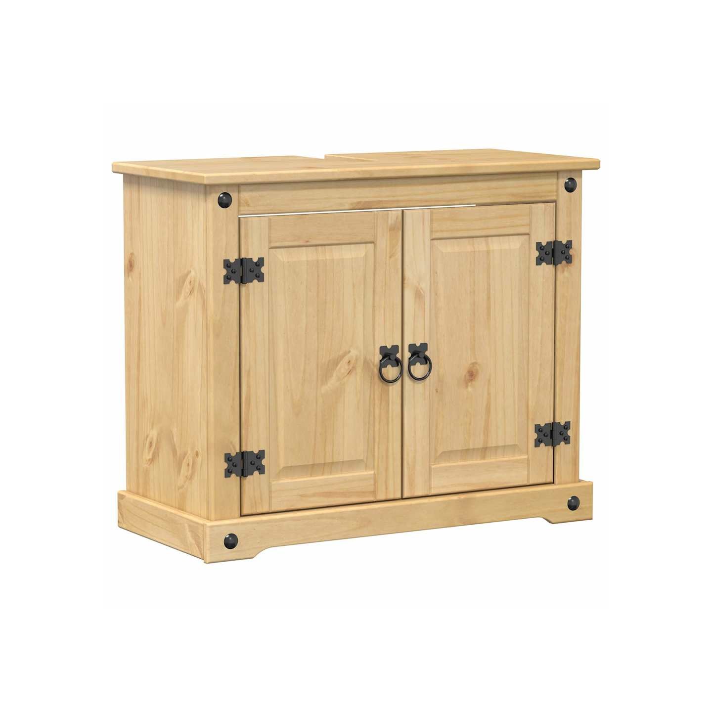 Armoire lavabo de salle de bain Corona bois de pin massif