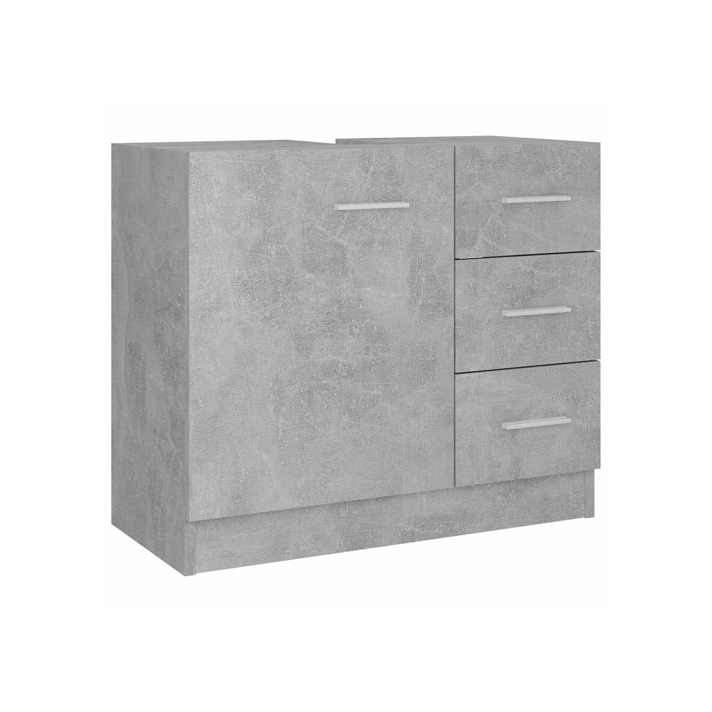 Armoire d'évier Gris béton 63x30x54 cm Bois d'ingénierie