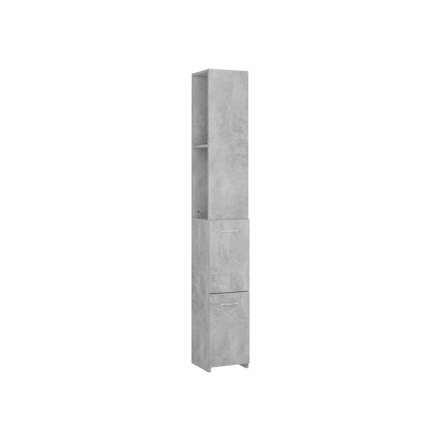 Armoire de bain gris béton 25x26,5x170 cm bois d'ingénierie