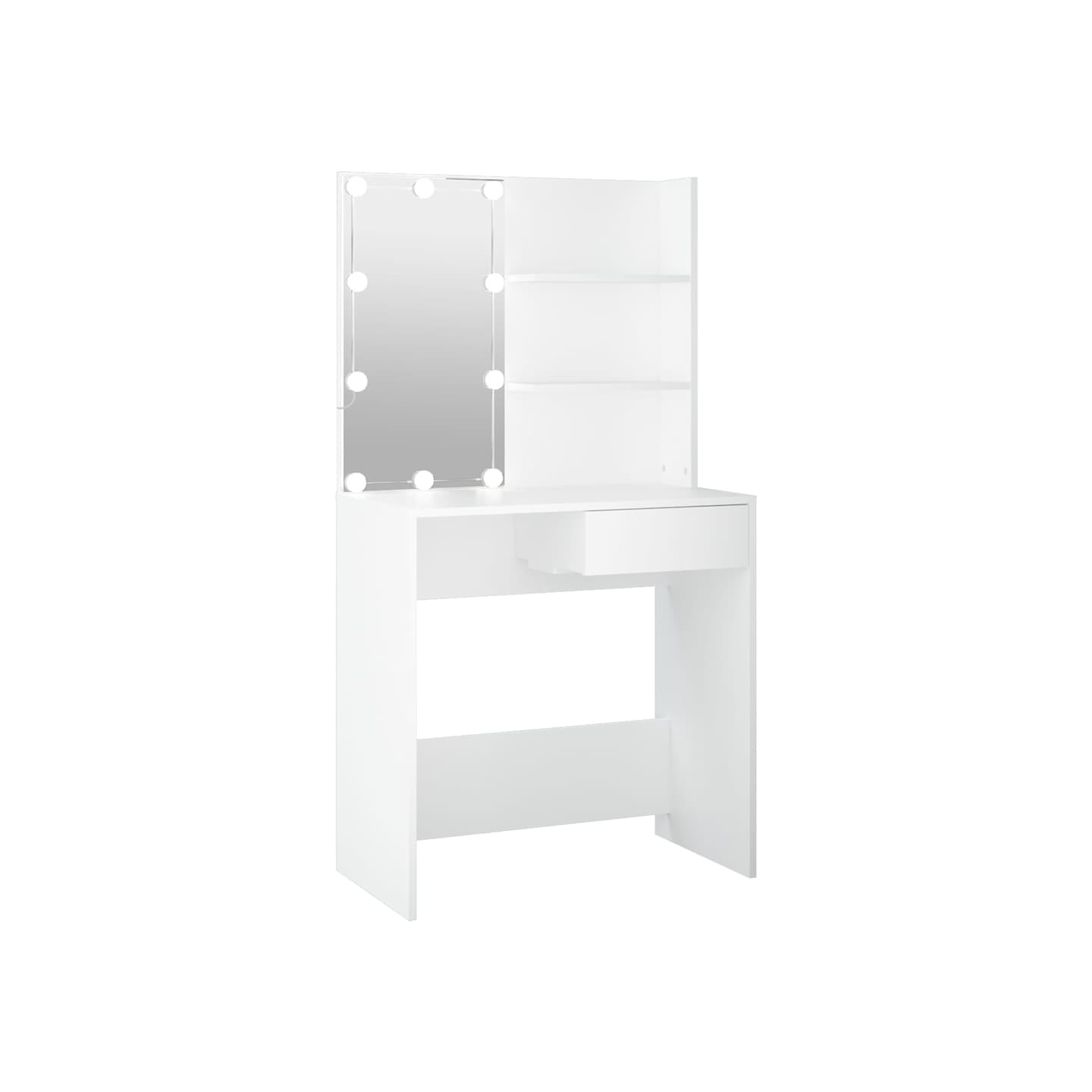 Coiffeuse avec LED Blanc 74,5x40x141 cm