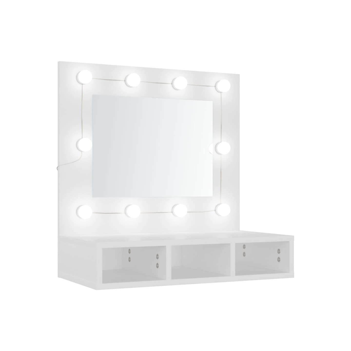 Armoire à miroir avec LED blanc 60x31,5x62 cm