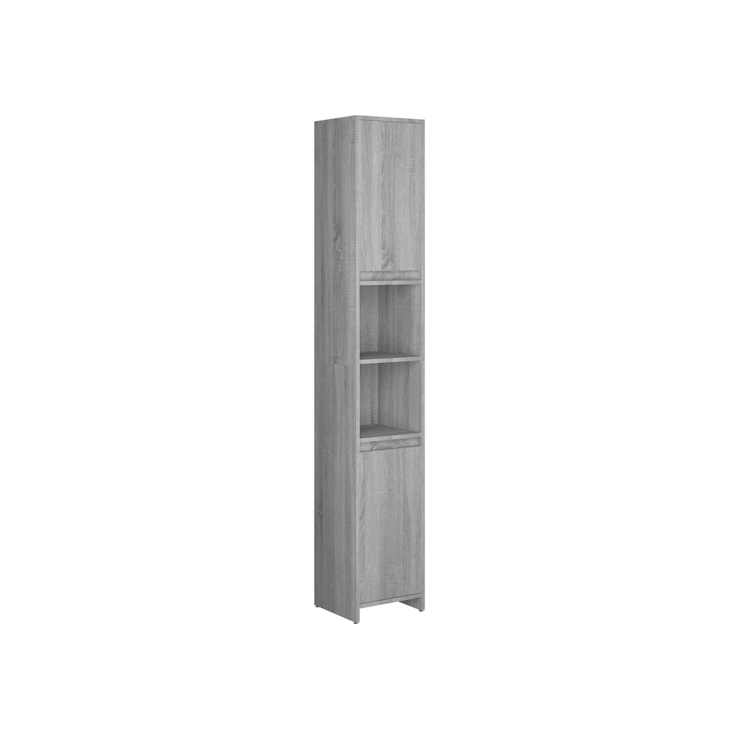 Armoire de bain Sonoma gris 30x30x183,5 cm Bois d'ingénierie