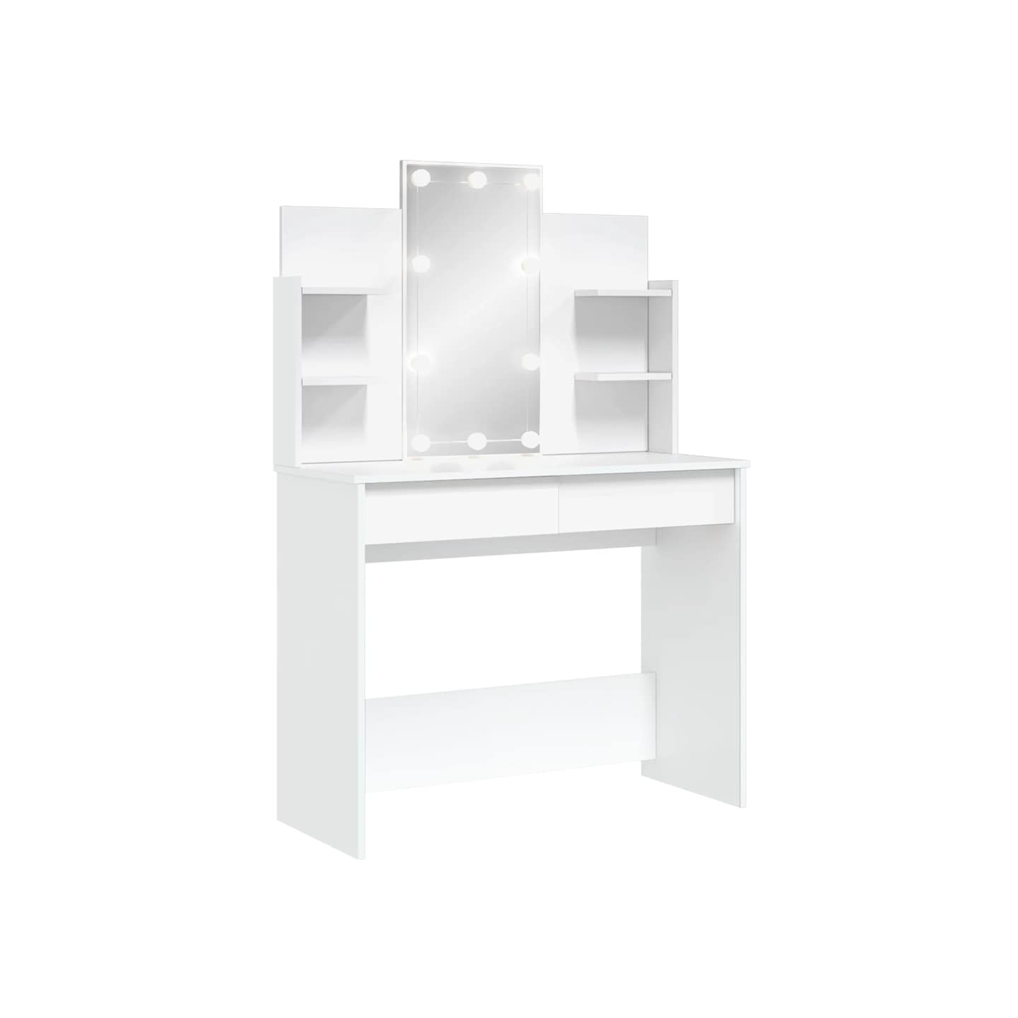 Coiffeuse avec lumières LED blanc 96x40x142 cm