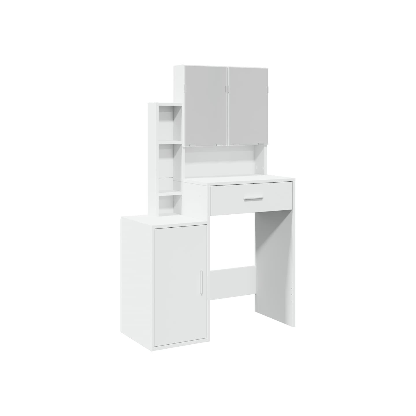 Coiffeuse avec armoire blanc 80x35x132 cm
