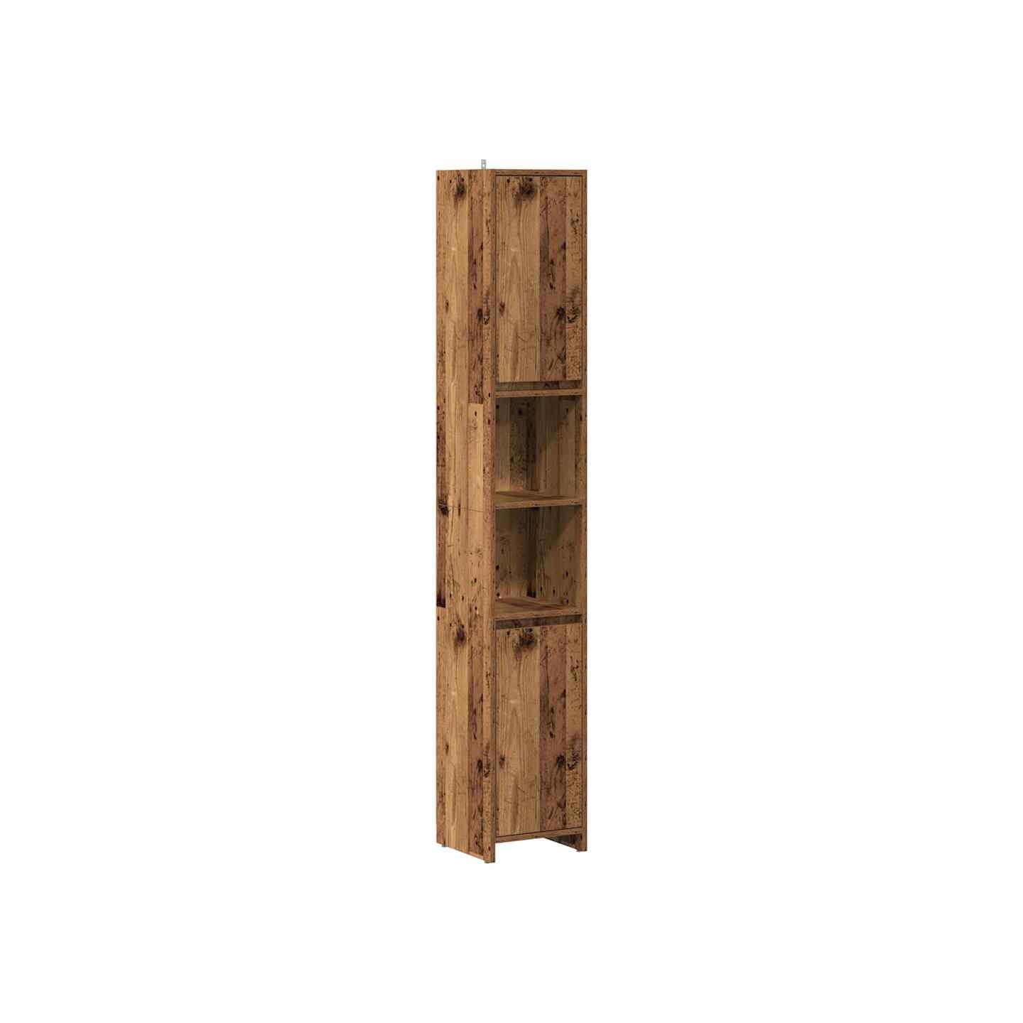 Armoire salle de bain vieux bois 30x30x183,5 cm bois ingénierie