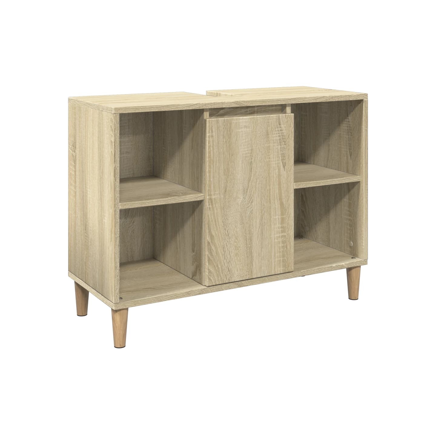 Armoire salle de bain chêne sonoma 80x33x60cm bois d'ingénierie
