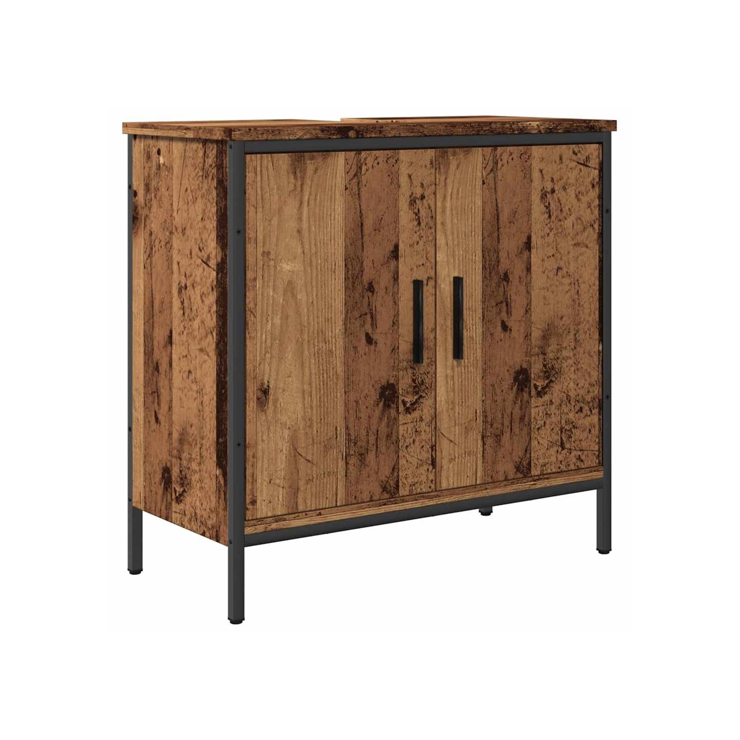 Armoire lavabo vieux bois 60x30x60 cm bois d'ingénierie