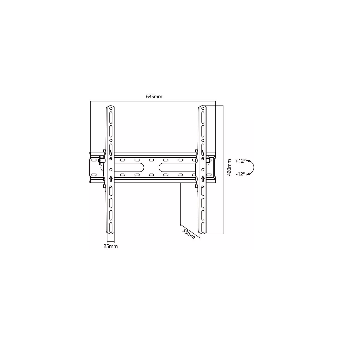 Support TV inclinable MBG ELB-3280-TILT 32-80" 45 kg | Nimestore