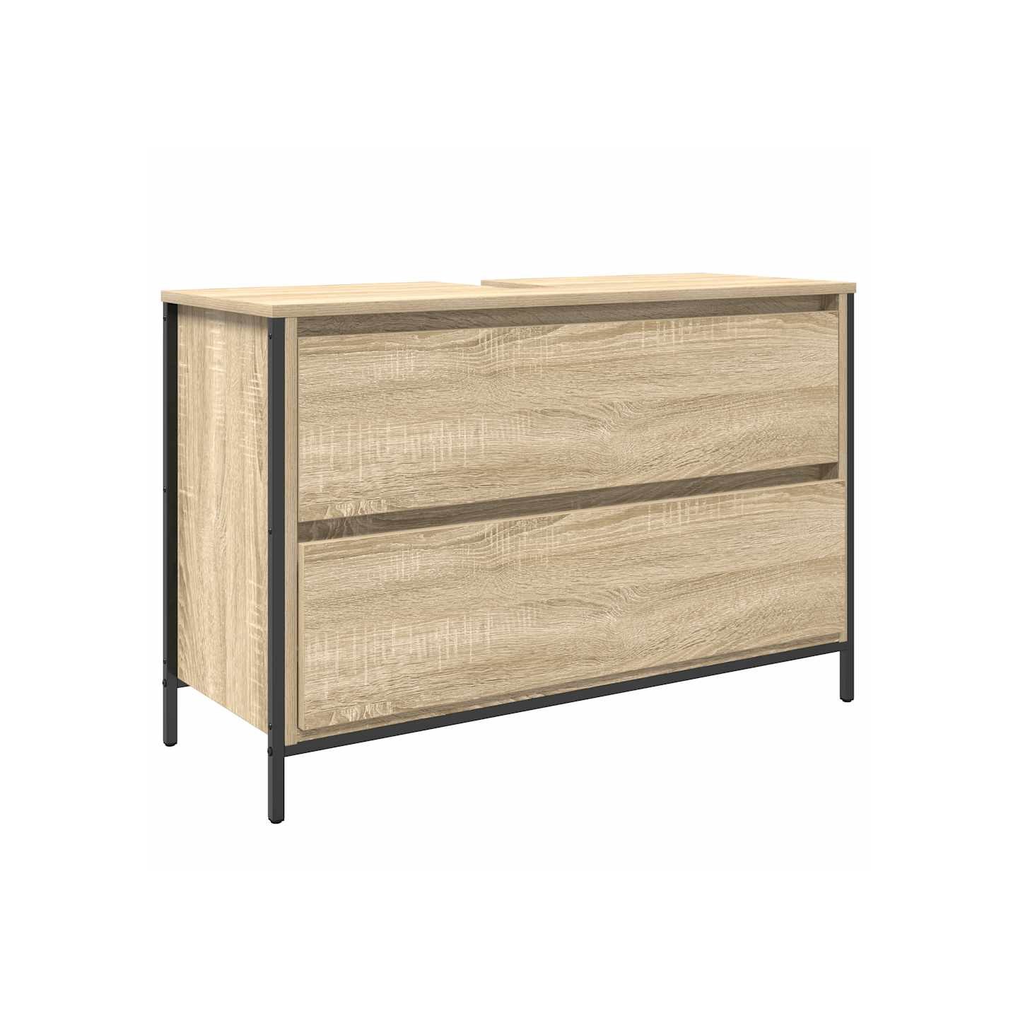 Meuble salle de bain lavabo tiroirs chêne sonoma 90x34,5x60 cm