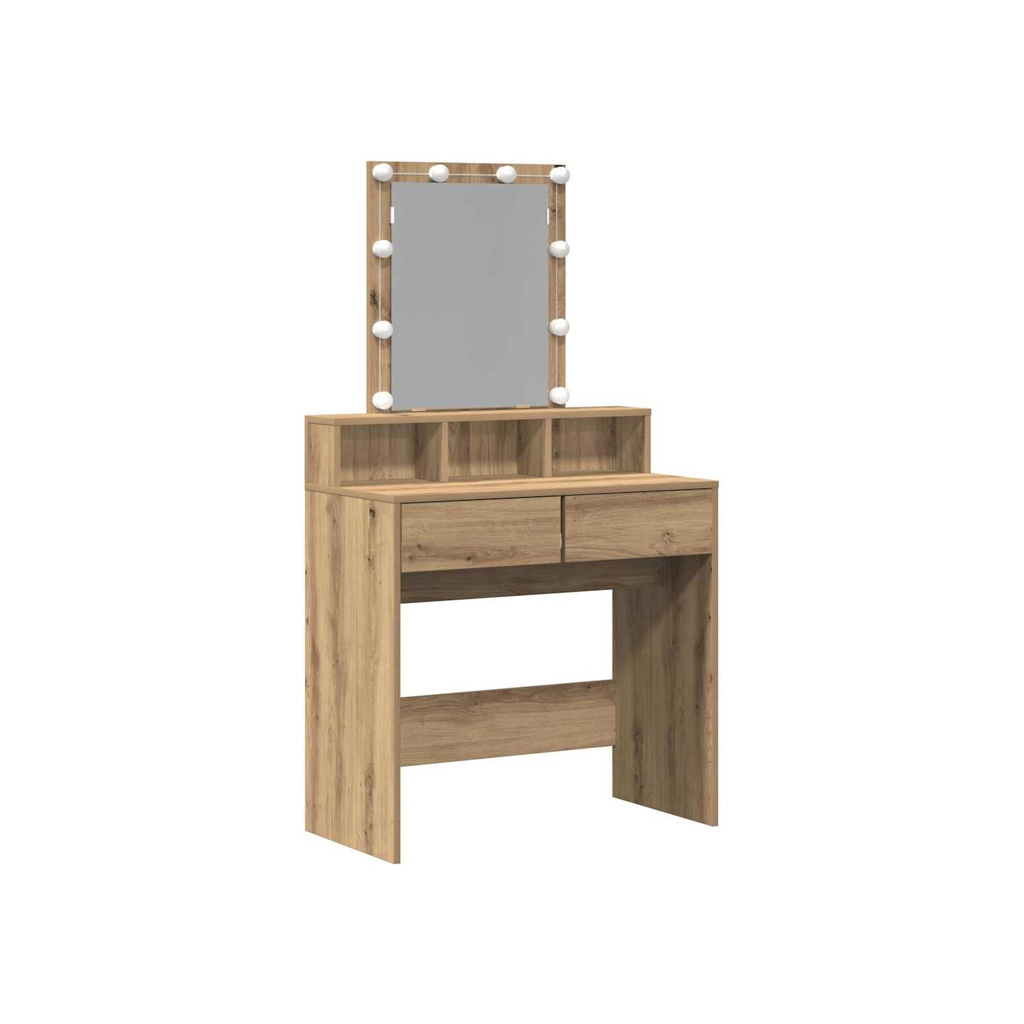 Coiffeuse chêne artisanal 80 x 41 x 144,5 cm Bois d'ingénierie
